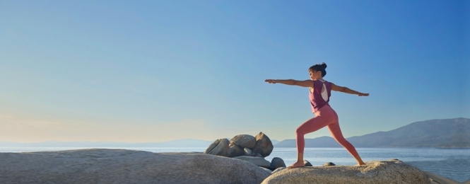 Female doing yoga